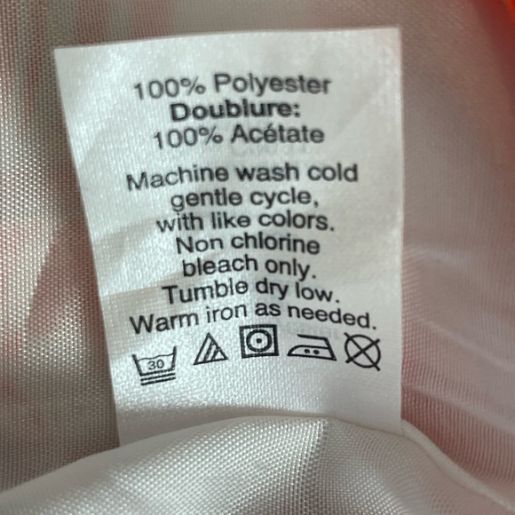 J. Crew Factory Orange/White Hawaiian Fully Lined Slip Dress - Size “0” - Picture 4 of 6